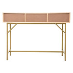 Paris Prix Console 3 Tiroirs Cannage "Rayo" 110cm Naturel