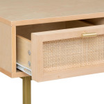 Paris Prix Console 3 Tiroirs Cannage "Rayo" 110cm Naturel