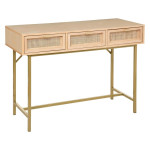 paris prix Console 3 Tiroirs Cannage "Rayo" 110cm Naturel