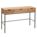 paris prix Console 3 Tiroirs en Bois "Dresa" 120cm Naturel