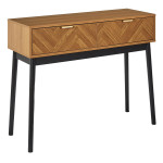 paris prix Console Design 2 Tiroirs "Felix" 100cm Marron