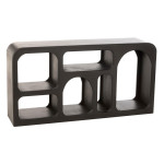 paris prix Console Design 6 Niches en Bois "Cave" 146cm Noir