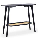 Paris Prix Console Design Avec Cannage "Coralie" 100cm Noir