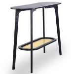Paris Prix Console Design Avec Cannage "Coralie" 100cm Noir