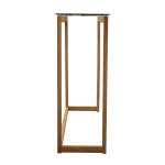 Paris Prix Console Design Bois & Verre "Quality" 100cm Naturel