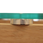 Paris Prix Console Design Bois & Verre "Quality" 100cm Naturel