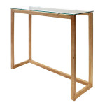 paris prix Console Design Bois & Verre "Quality" 100cm Naturel