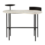 Paris Prix Console Design En Marbre "Vivid" 110cm Blanc & Noir