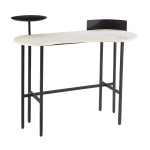 paris prix Console Design en Marbre "Vivid" 110cm Blanc & Noir