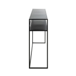 Paris Prix Console Design En Métal "Mino" 112cm Noir Laqué