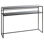 paris prix Console Design en Métal "Mino" 112cm Noir Laqué