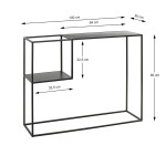 Paris Prix Console Design En Métal "Soraya" 100cm Noir