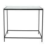 Paris Prix Console Design En Verre "Felicity" 100cm Noir & Blanc