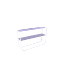 Paris Prix Console Design En Verre "Rocker" 110cm Blanc