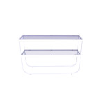 Paris Prix Console Design En Verre "Rocker" 110cm Blanc