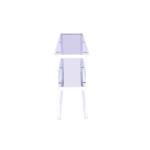 Paris Prix Console Design En Verre "Rocker" 110cm Blanc