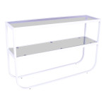 paris prix Console Design en Verre "Rocker" 110cm Blanc