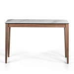 Paris Prix Console Design Marbre & Bois "Sade" 120cm Naturel