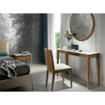 Paris Prix Console Design Marbre & Bois "Sade" 120cm Naturel