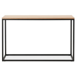Paris Prix Console Design Métal & Bois "Mira" 120cm Naturel & Noir