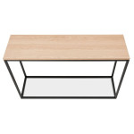 Paris Prix Console Design Métal & Bois "Mira" 120cm Naturel & Noir