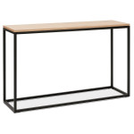 paris prix Console Design Métal & Bois "Mira" 120cm Naturel & Noir