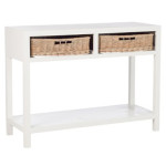 paris prix Console en Bois & 2 Paniers "Tonnin" 110cm Blanc