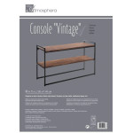 Paris Prix Console En Bois Design "Edena" 120cm Marron