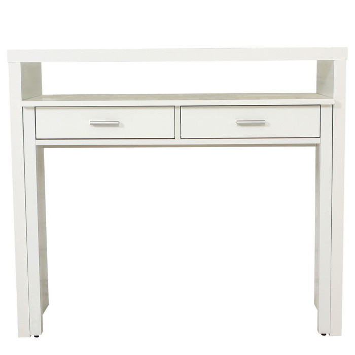 Paris Prix Console Extensible Bureau "Nine" 100cm Blanc
