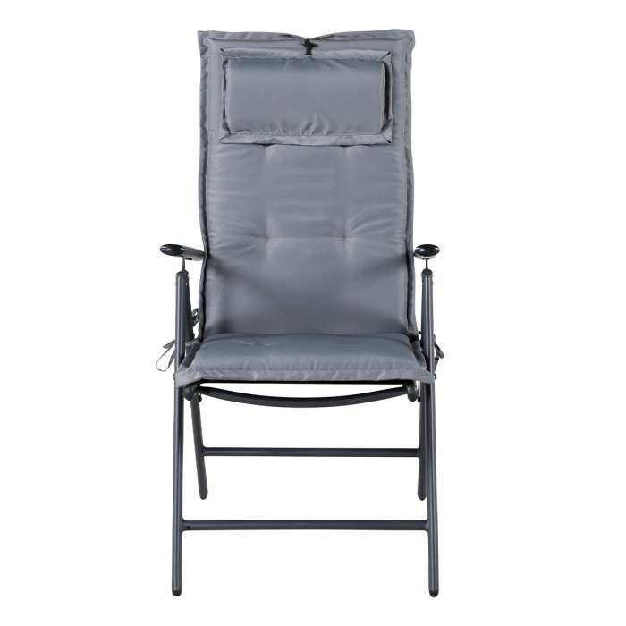 Paris Prix Coussin De Chaise Avec Coussin "Hanna" 116cm Gris