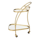 Paris Prix Desserte 2 Niveaux Design "Leanor" 83cm Or