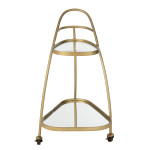 Paris Prix Desserte 2 Niveaux Design "Leanor" 83cm Or