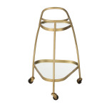 Paris Prix Desserte 2 Niveaux Design "Leanor" 83cm Or