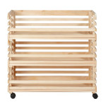 Paris Prix Desserte 3 Cageots En Bois "Vegetable" 79cm Naturel