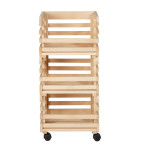 Paris Prix Desserte De Cuisine 3 Étages "Fruits" 80cm Naturel