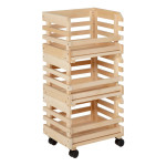 paris prix Desserte de Cuisine 3 Étages "Fruits" 80cm Naturel