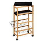 Paris Prix Desserte De Cuisine "Blackbamboo" 83cm Noir