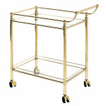 paris prix Desserte de Cuisine Design "Laitonné" 78cm Or