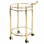 paris prix Desserte de Cuisine Design "Laitonné" 79cm Or