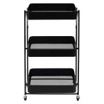 Paris Prix Desserte De Cuisine Design "Pliante" 77cm Noir