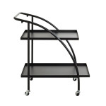 Paris Prix Desserte De Cuisine Design "Roulettes" 71cm Noir