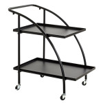 paris prix Desserte de Cuisine Design "Roulettes" 71cm Noir