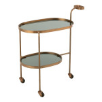 paris prix Desserte de Cuisine en Métal "2 Niveaux" 84cm Bronze