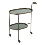 paris prix Desserte de Cuisine en Métal "2 Niveaux" 84cm Gris
