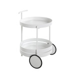 paris prix Desserte de Cuisine Ronde "Postres" 62cm Blanc