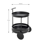 Paris Prix Desserte De Cuisine Ronde "Postres" 62cm Noir
