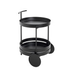 paris prix Desserte de Cuisine Ronde "Postres" 62cm Noir