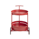 Paris Prix Desserte De Cuisine Ronde "Postres" 62cm Rouge Corail