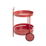 Paris Prix Desserte De Cuisine Ronde "Postres" 62cm Rouge Corail