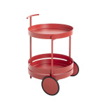paris prix Desserte de Cuisine Ronde "Postres" 62cm Rouge Corail